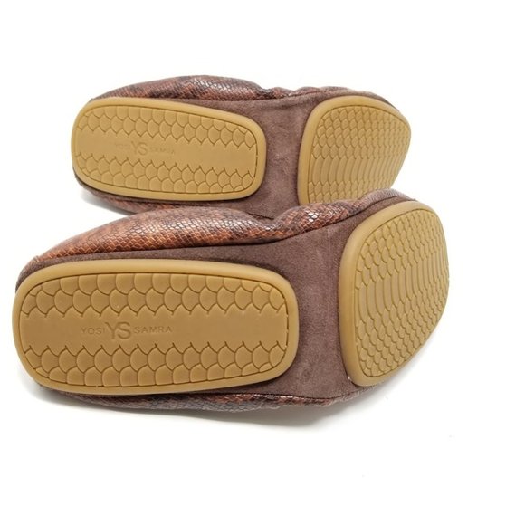 Yosi Samra Snakeskin Leather Ballet Flat Shoes 9 - Picture 7 of 8